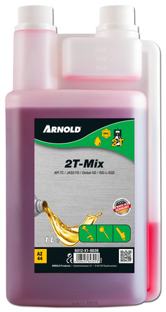 Miešaný olej pre 2-taktné motory API-TC, 1 L dávkovacia fľaša